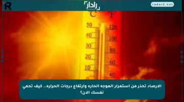 الأرصاد تحذر من استمرار الموجة الحارة وارتفاع درجات الحرارة.. كيف تحمي نفسك الآن؟
